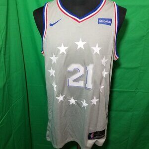 Nike City Edition Stubhub Swingman Joel Embiid Philadelphia 76ers Jersey Size 48